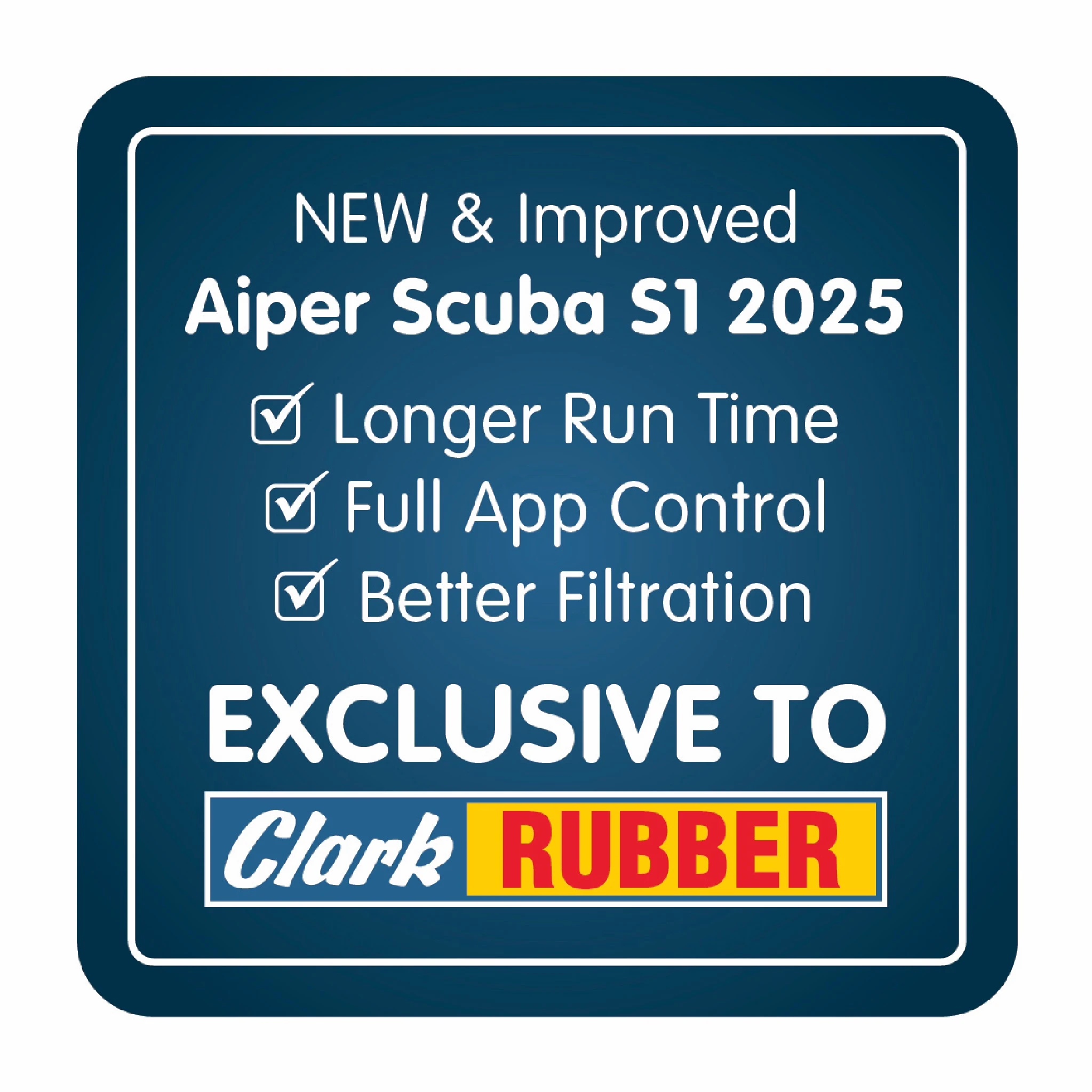 Aiper Scuba S1 2025 Model Clark Rubber EXCLUSIVE Cordless Robotic Pool Cleaner