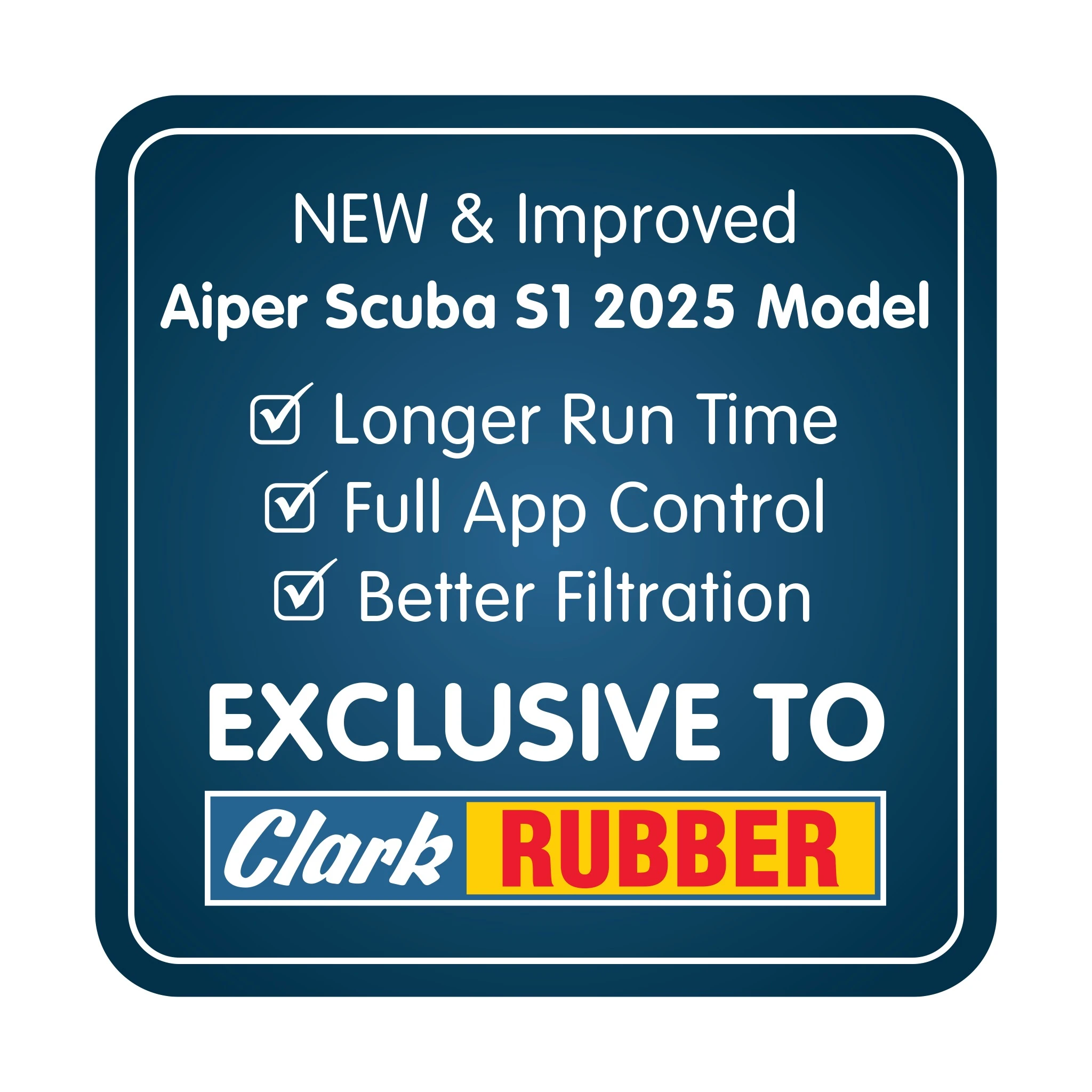 Aiper Scuba S1 2025 Model Clark Rubber EXCLUSIVE Cordless Robotic Pool Cleaner