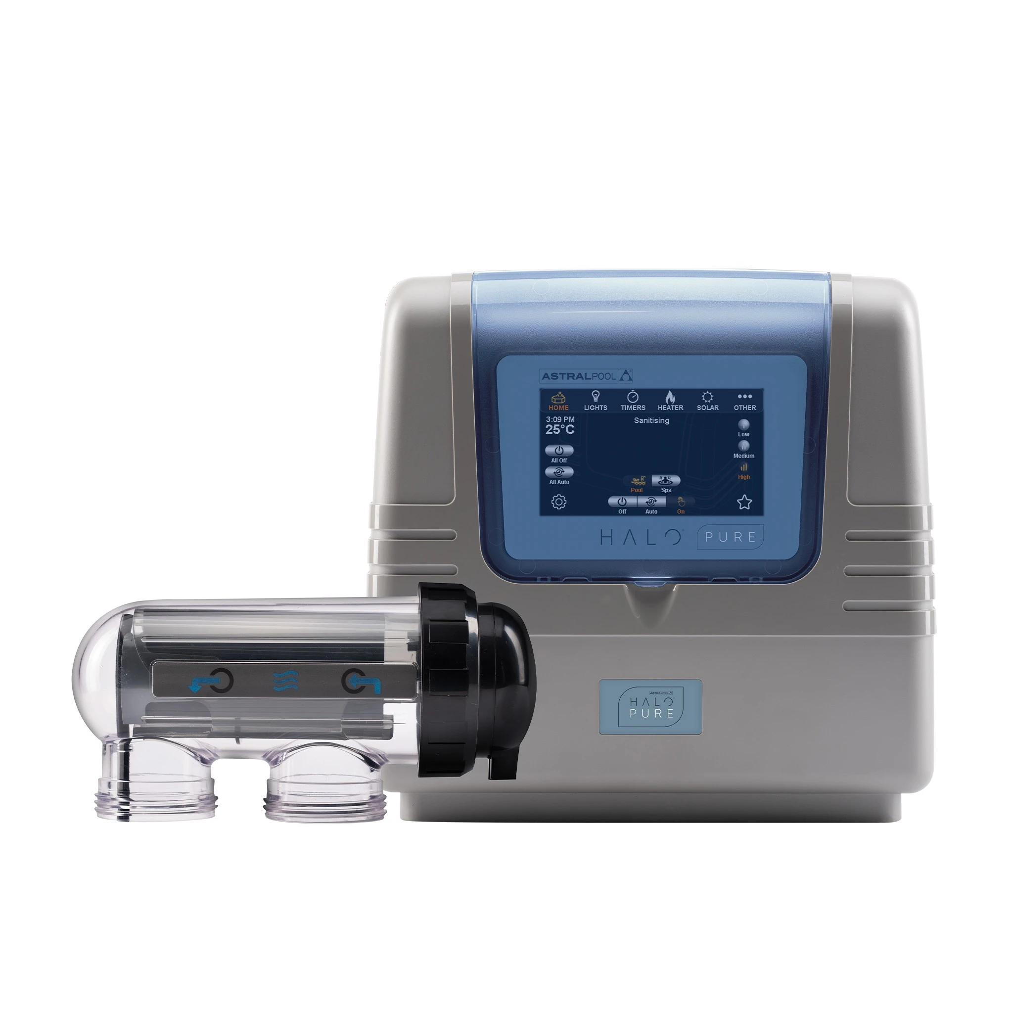 AstralPool Halo Pure Low Salt Connect System - 25 gram Chlorinator