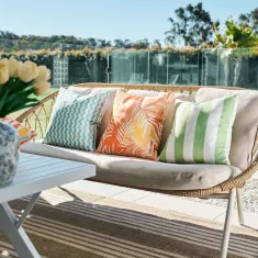 Aqualuxe Scatter Cushion Vacation Stripe Palm