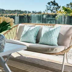 Aqualuxe Scatter Cushion Vacation Stripe Palm