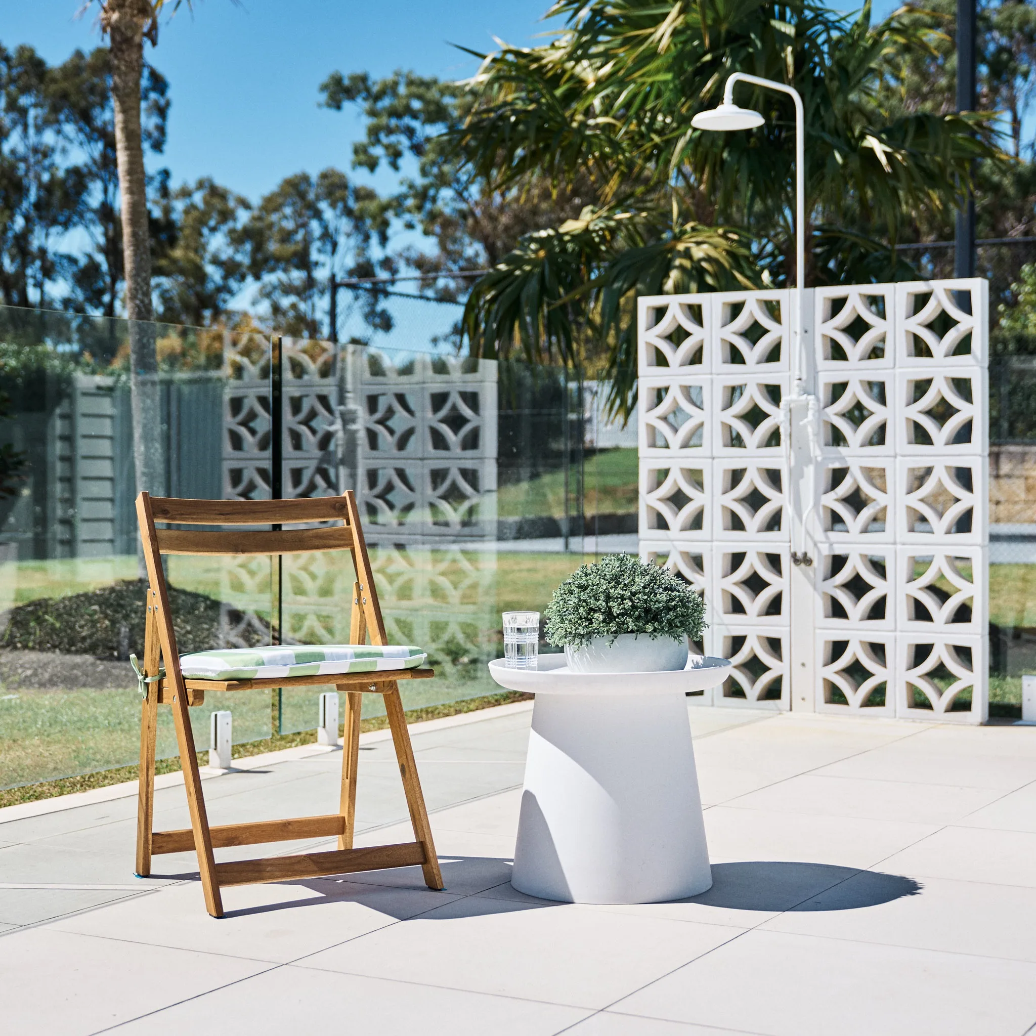 Aqualuxe by Warwick U Shape Seat Cushion Ocean Wave Cool Blue