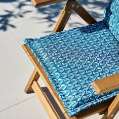 Aqualuxe High Back Cushion Geo Ocean Blue