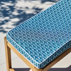 Aqualuxe Bench Seat Cushion Geo Ocean Blue