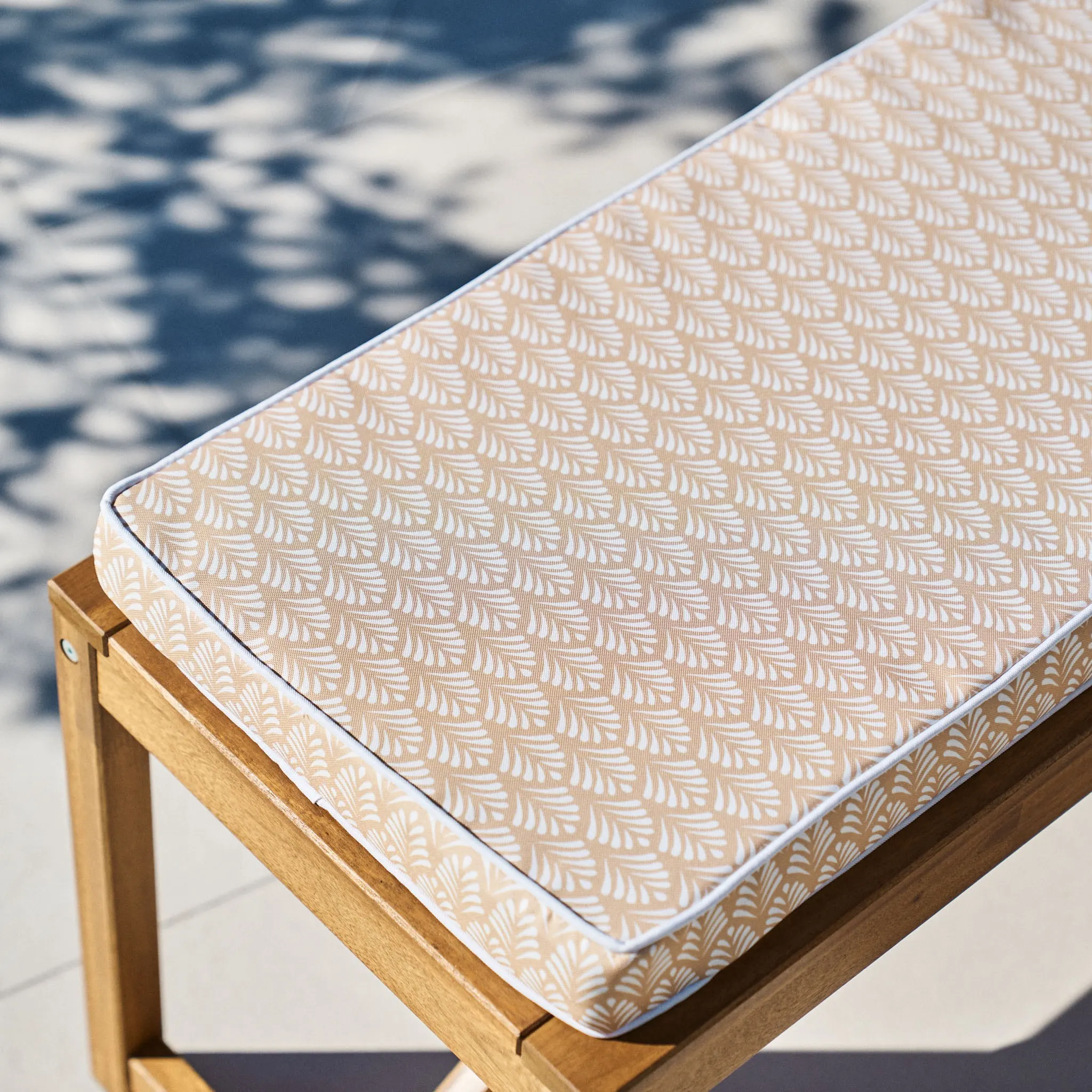 Aqualuxe Bench Seat Cushion Geo Ocean Blue