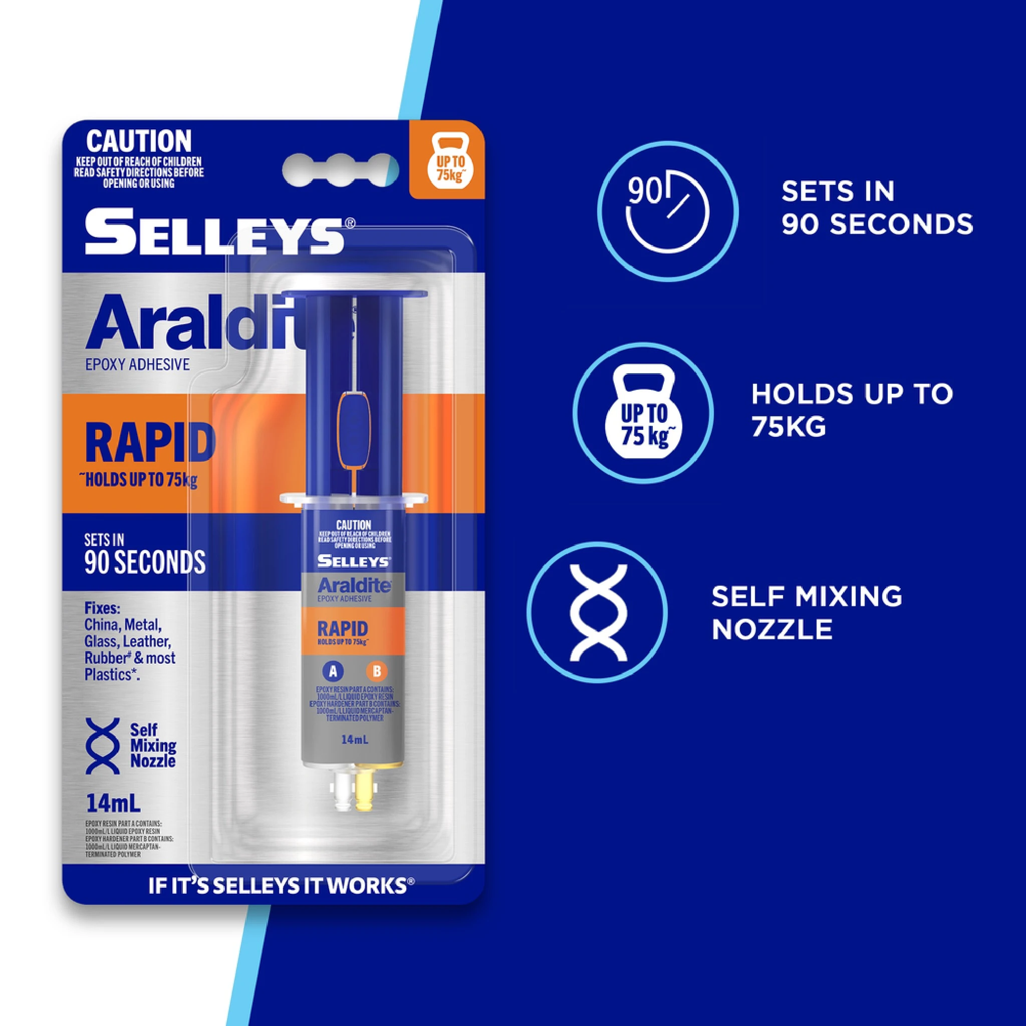 Araldite Rapid 90 Seconds Epoxy Adhesive 14ml