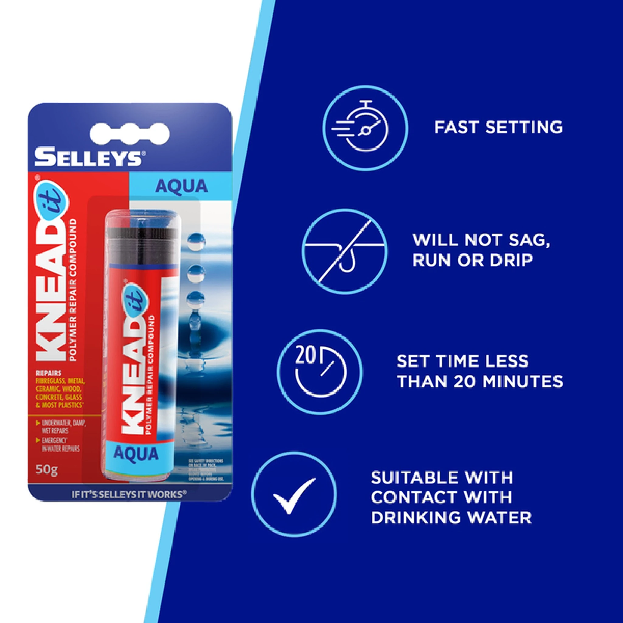 Selleys Knead It Aqua 50g