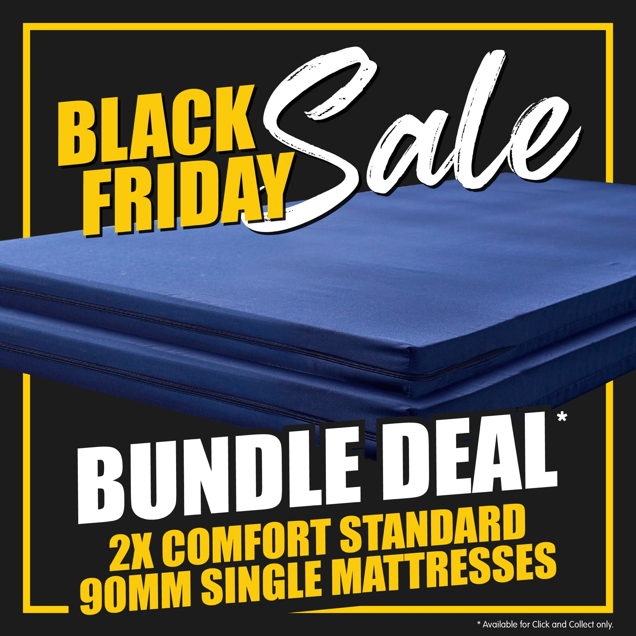 2x Comfort Standard 90mm Single Mattress Bundle Deal 90mm