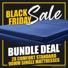 2x Comfort Standard 90mm Single Mattress Bundle Deal 90mm