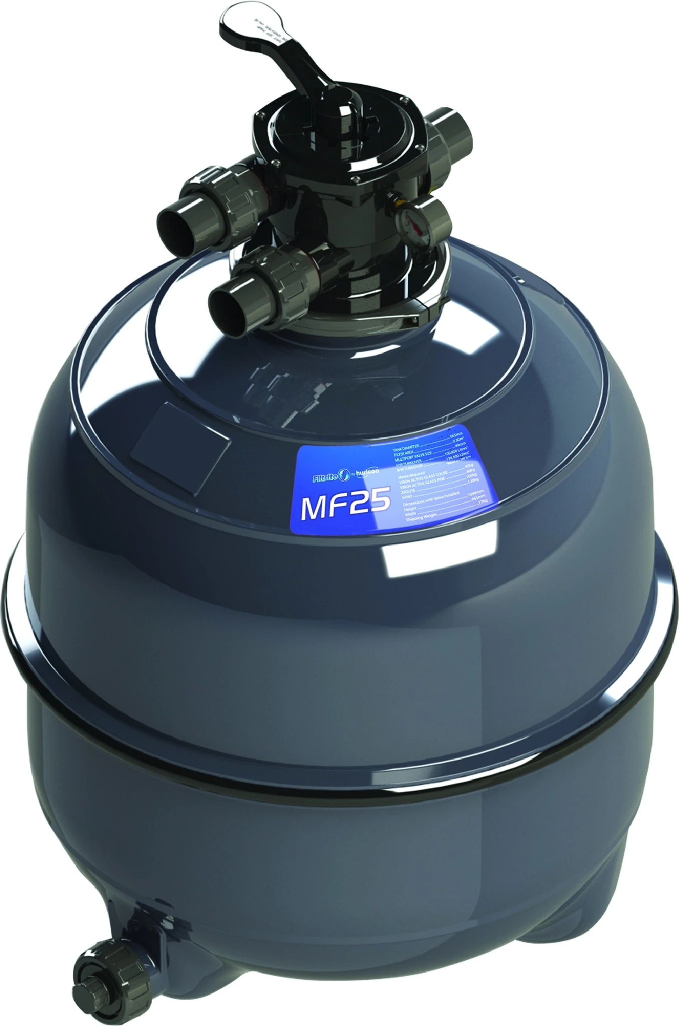 Filtrite 25 Inch Media Filter and Glass Bundle