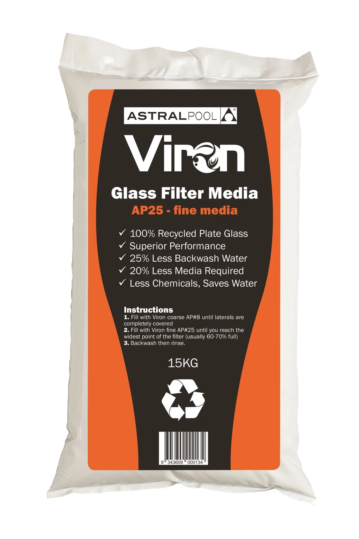 Filtrite 25 Inch Media Filter and Glass Bundle