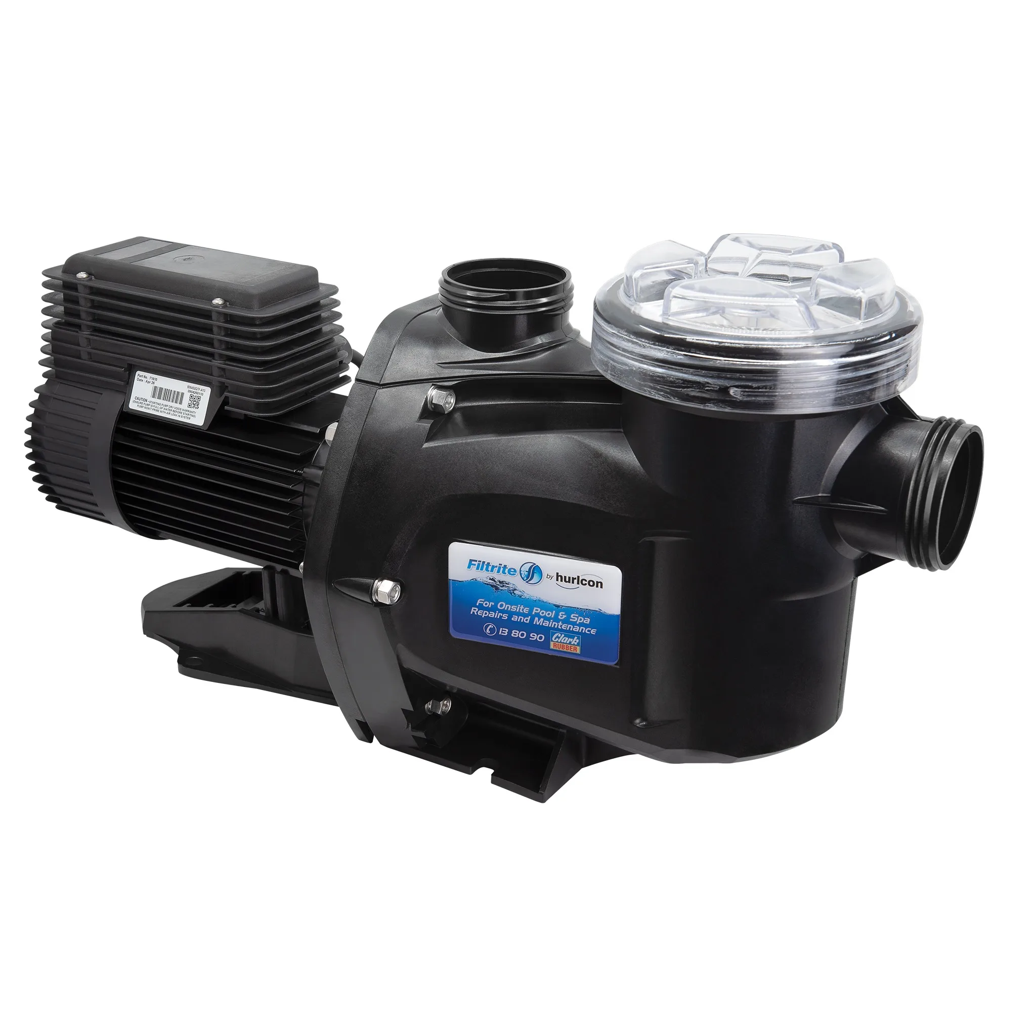 Filtrite by Hurlcon MkII PE100 1.0HP Pool Pump