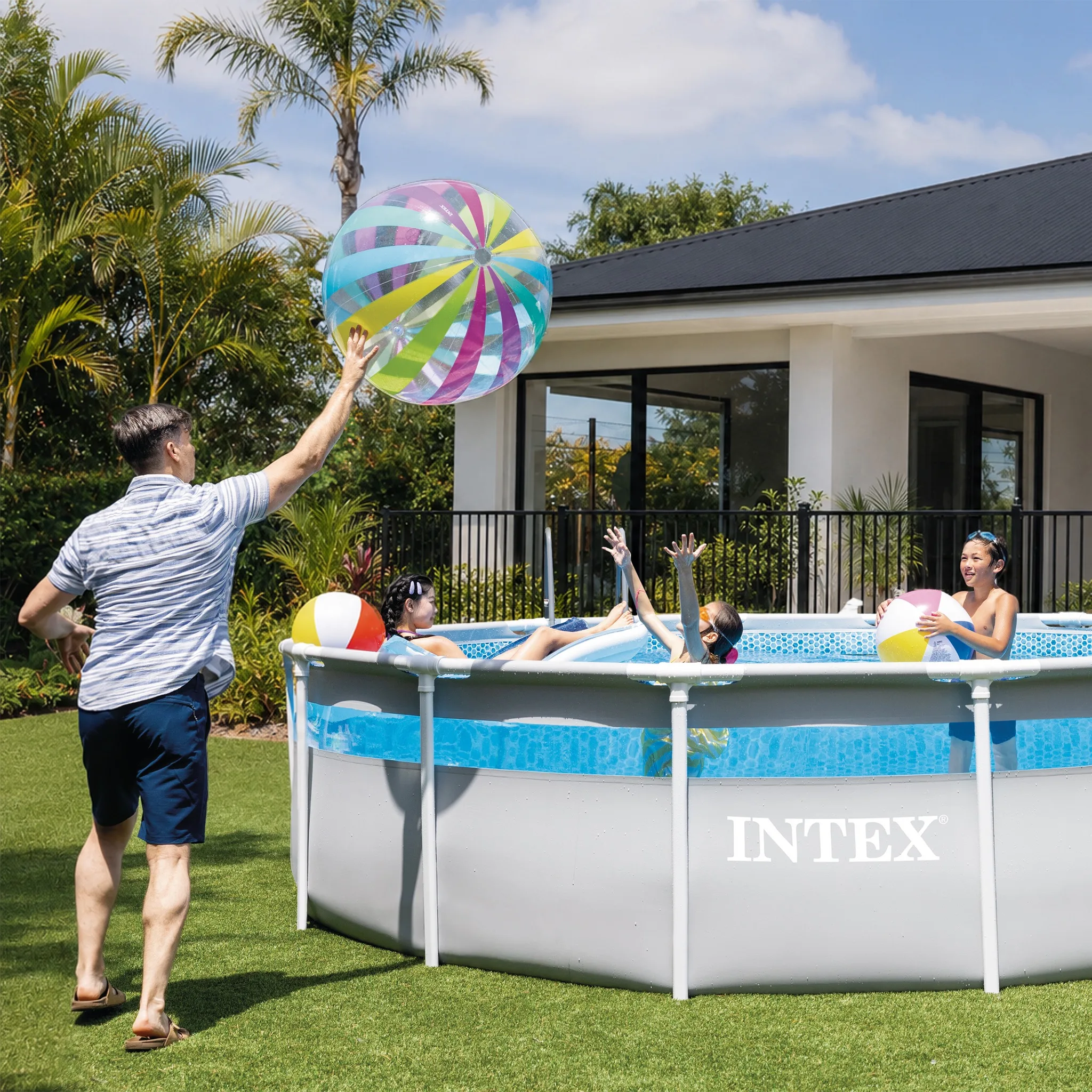 Intex Clearview Prism Frame Pool Round - 14ft
