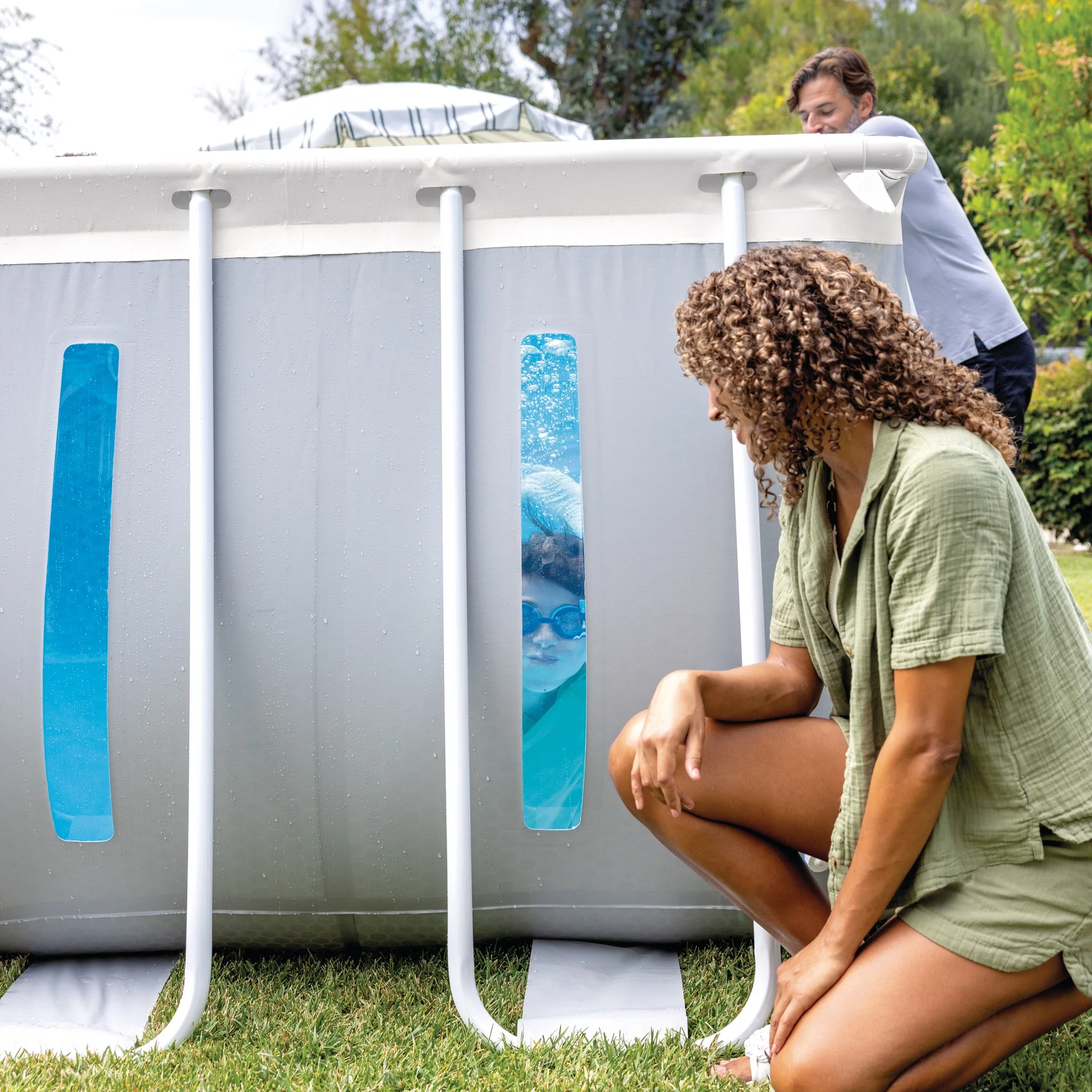 Intex Clearview Prism Frame Pool Rectangular - 13ft