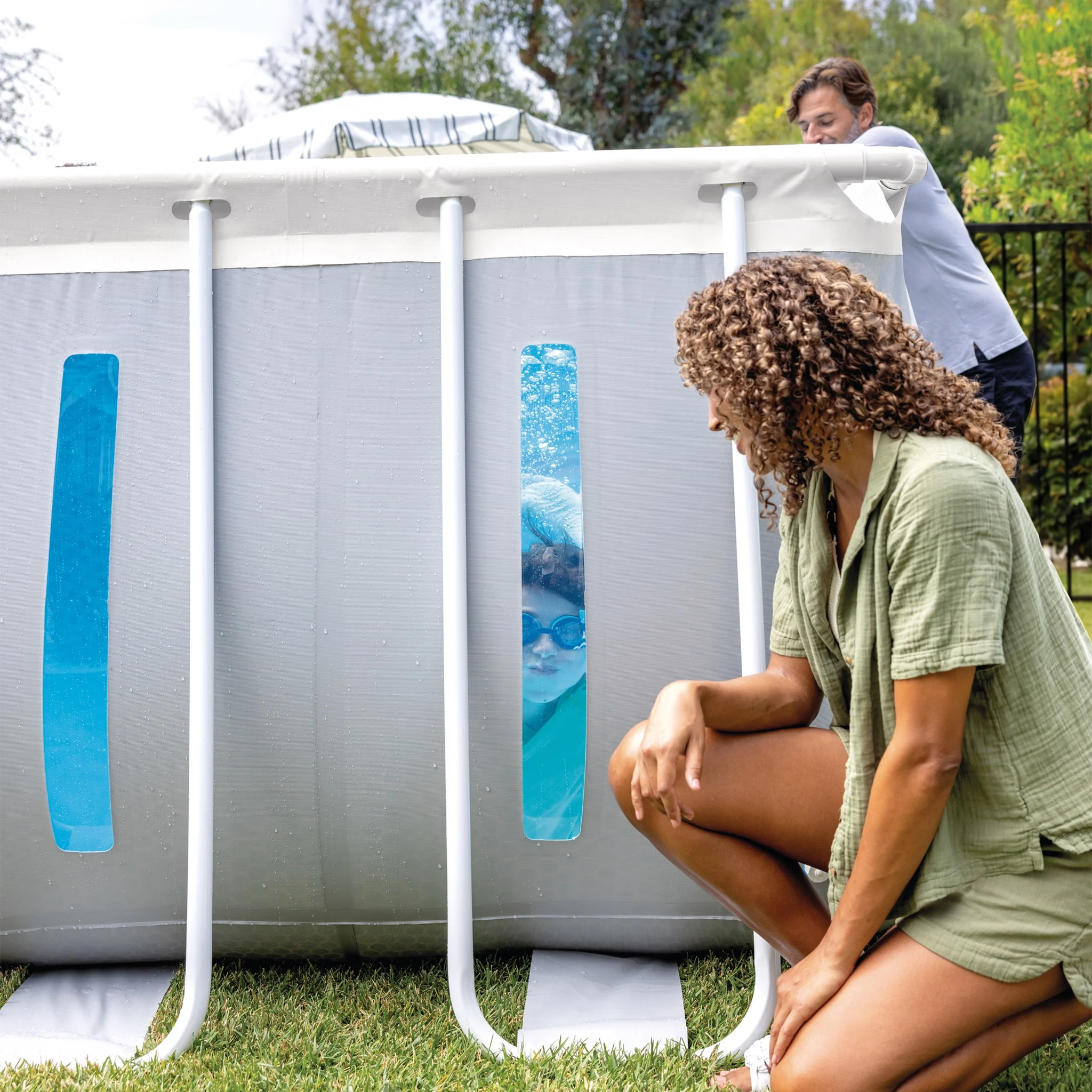 Intex Clearview Prism Frame Pool Rectangular - 13ft