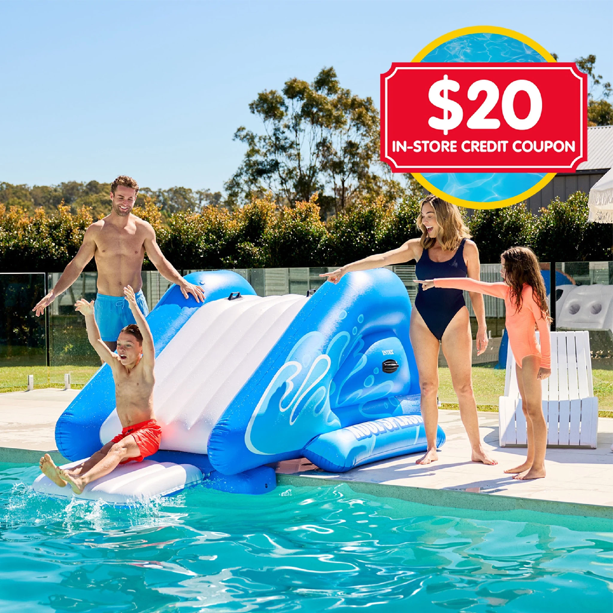 Intex Kool Splash Inflatable Pool Water Slide and $20 In Store Credit