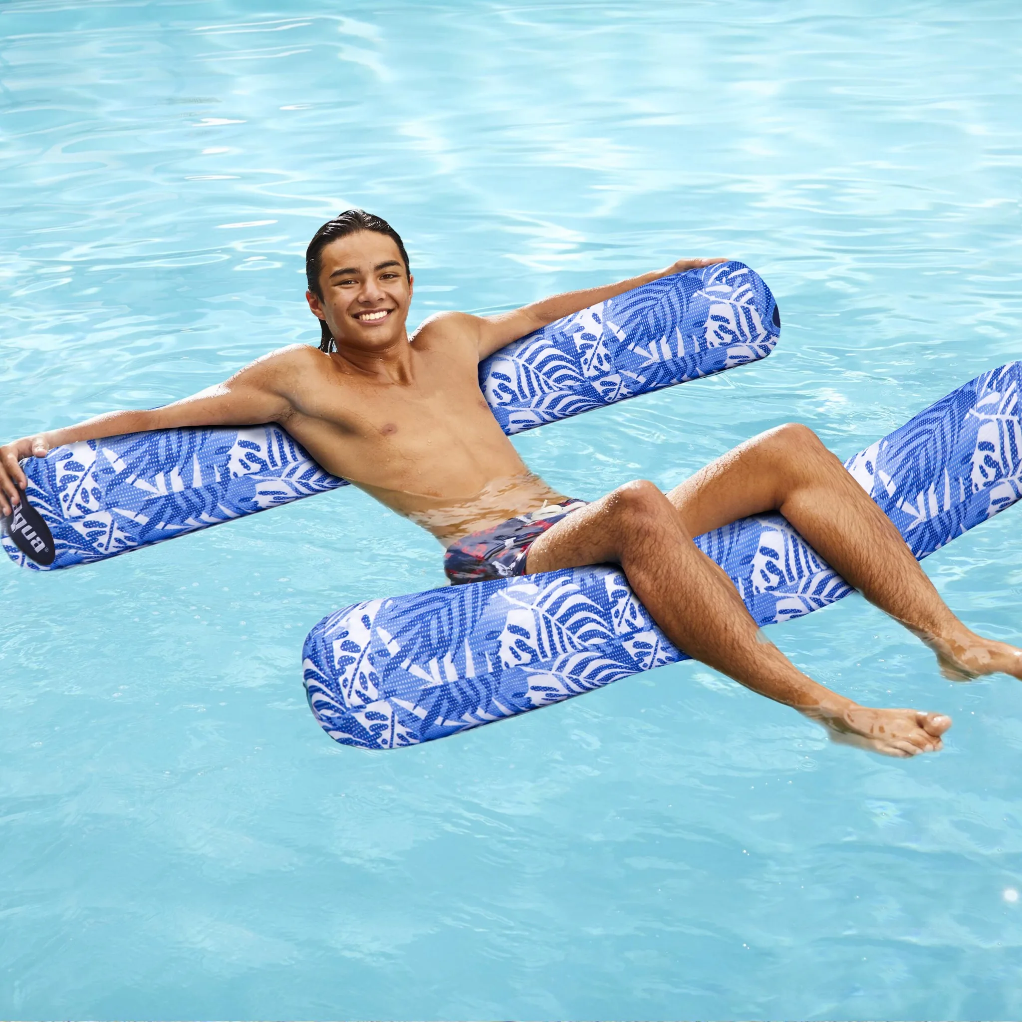 Aqua Leisure Inflatable Oversized Pool Noodle Indigo Palm
