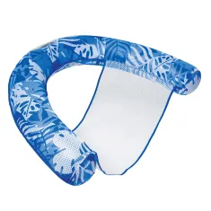 Aqua Leisure Luxury Inflatable Noodle Chair Indigo Palm