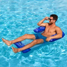 Aqua Leisure Deluxe 3-in-1 Lounge Chair Indigo Palm