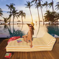 Spire Paradisus Fabric Lounge Yellow Stripe