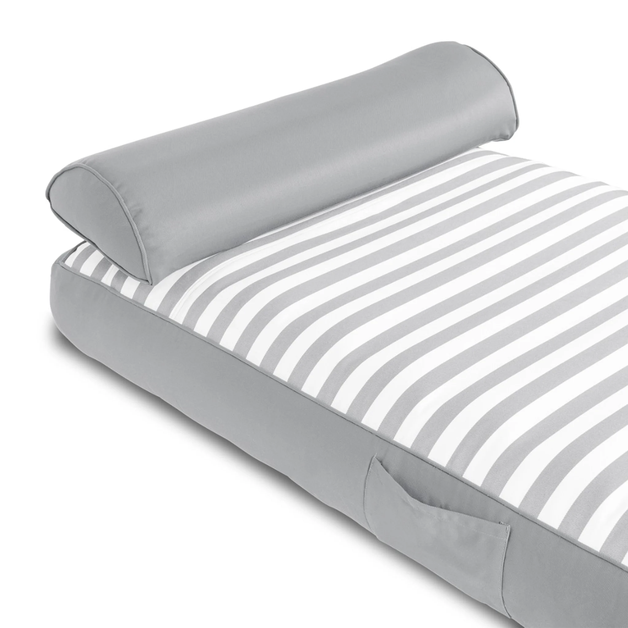 Spire Adalus Fabric Lounge Soft Grey Stripe