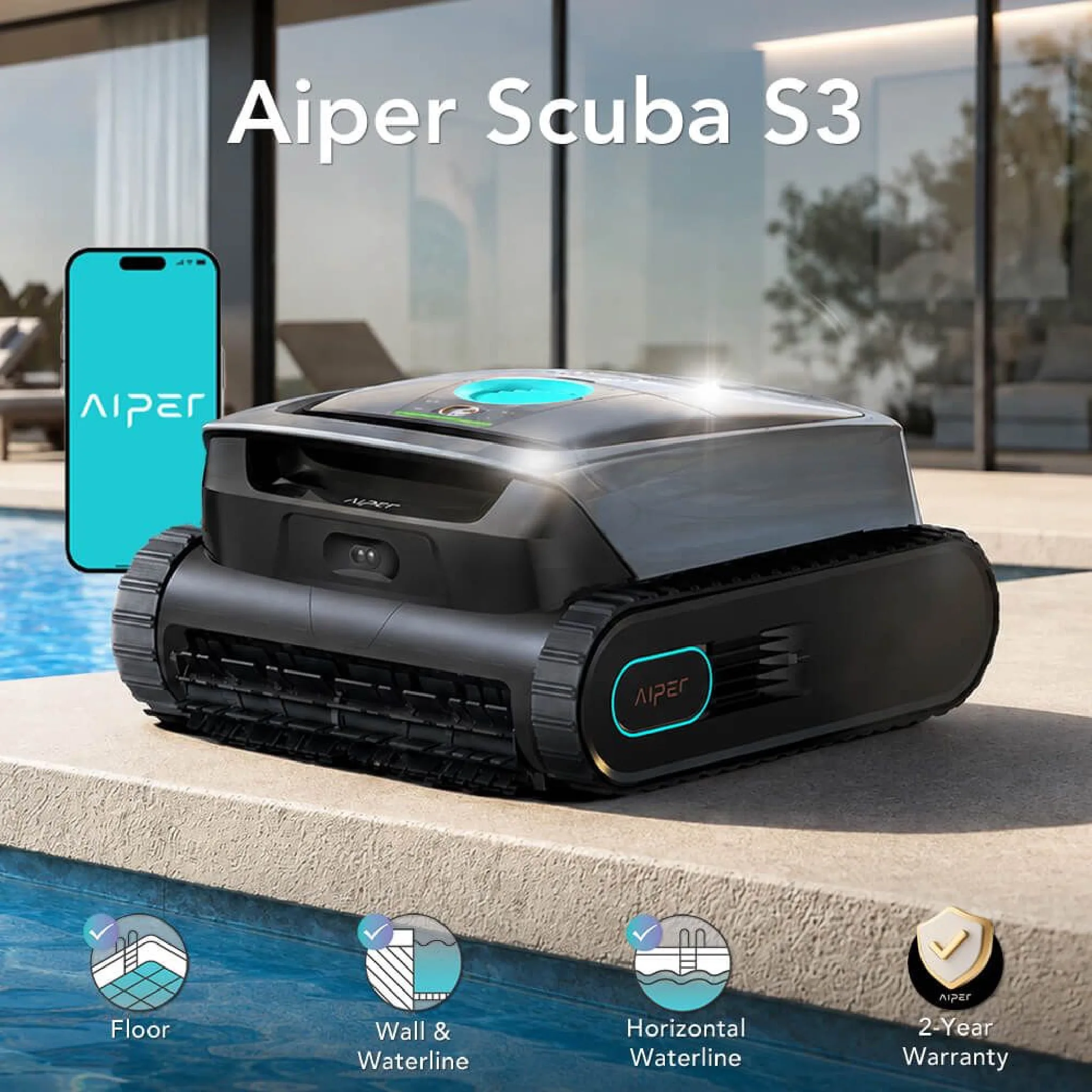Aiper Scuba S3 Cordless Robotic Pool Cleaner