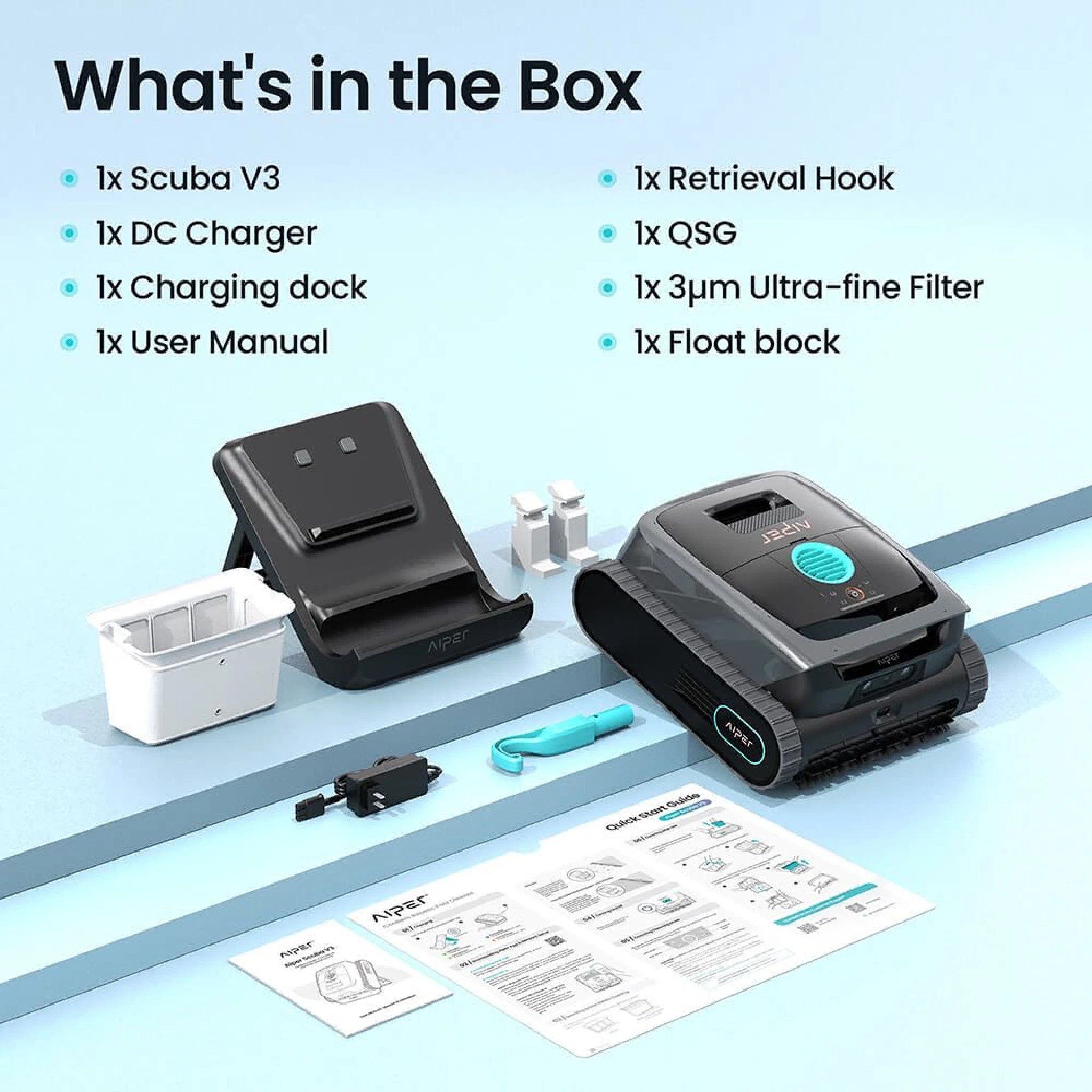 Aiper Scuba V3 AI Powered Cordless Robotic Pool Cleaner