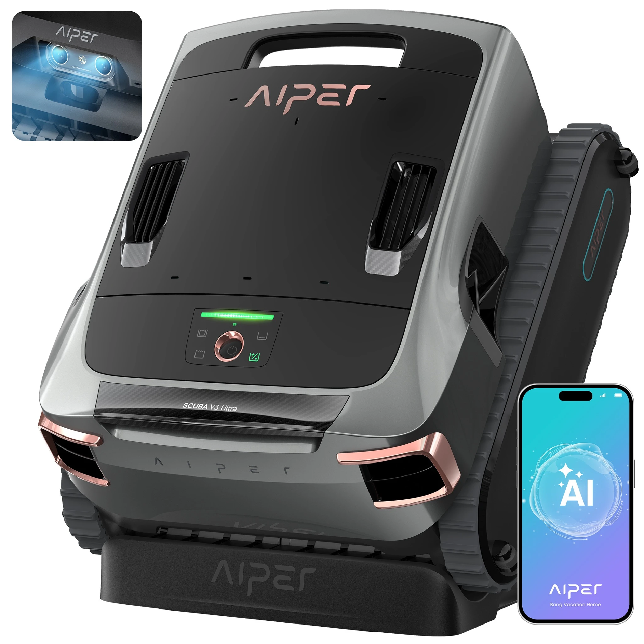 Aiper Scuba V3 Ultra AI Powered All-In-One Cordless Robotic Pool Cleaner