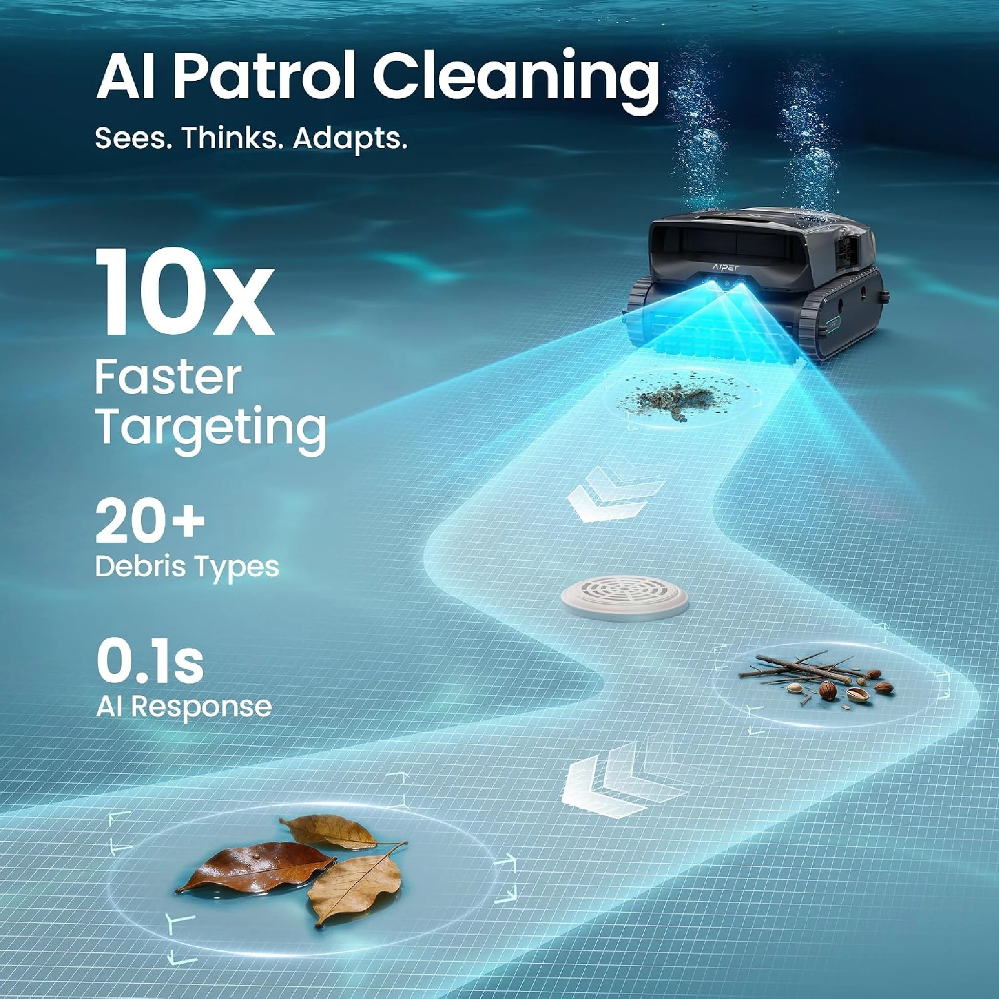 Aiper Scuba V3 Ultra AI Powered All-In-One Cordless Robotic Pool Cleaner