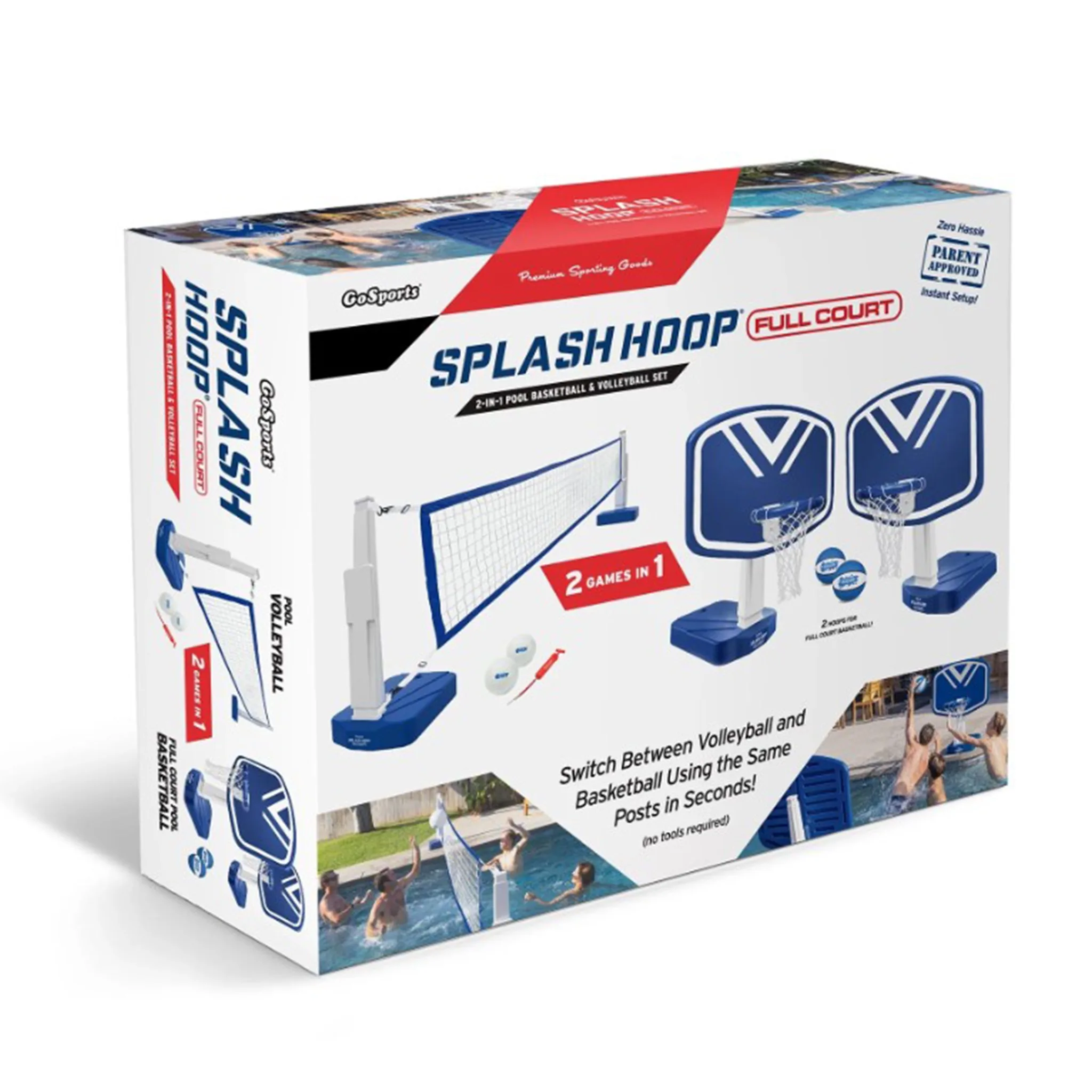 GoSports Splash Hoop 2-in-1 Full Court Pool Game