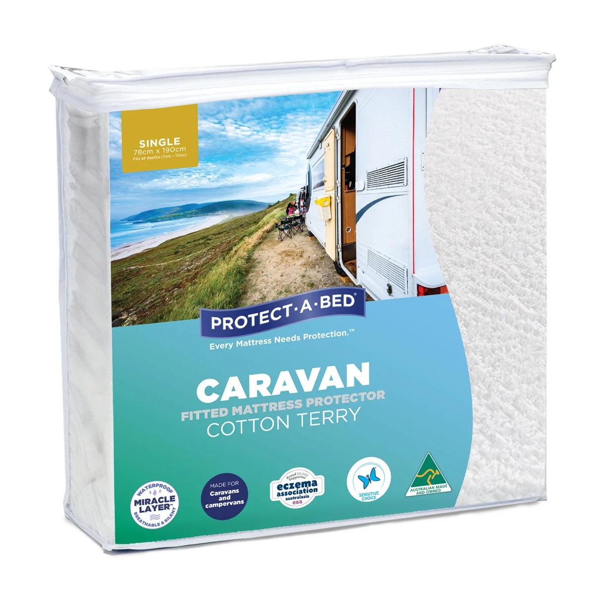 Cotton Terry Caravan Mattress Protector Caravan Single