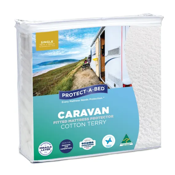 Cotton Terry Caravan Mattress Protector Caravan Single