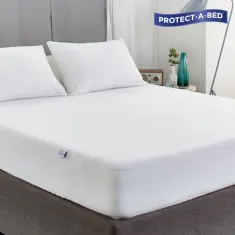 Cotton Terry Fitted Mattress Protector Double