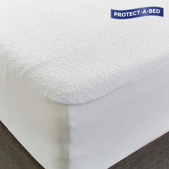 Cotton Terry Fitted Mattress Protector Single