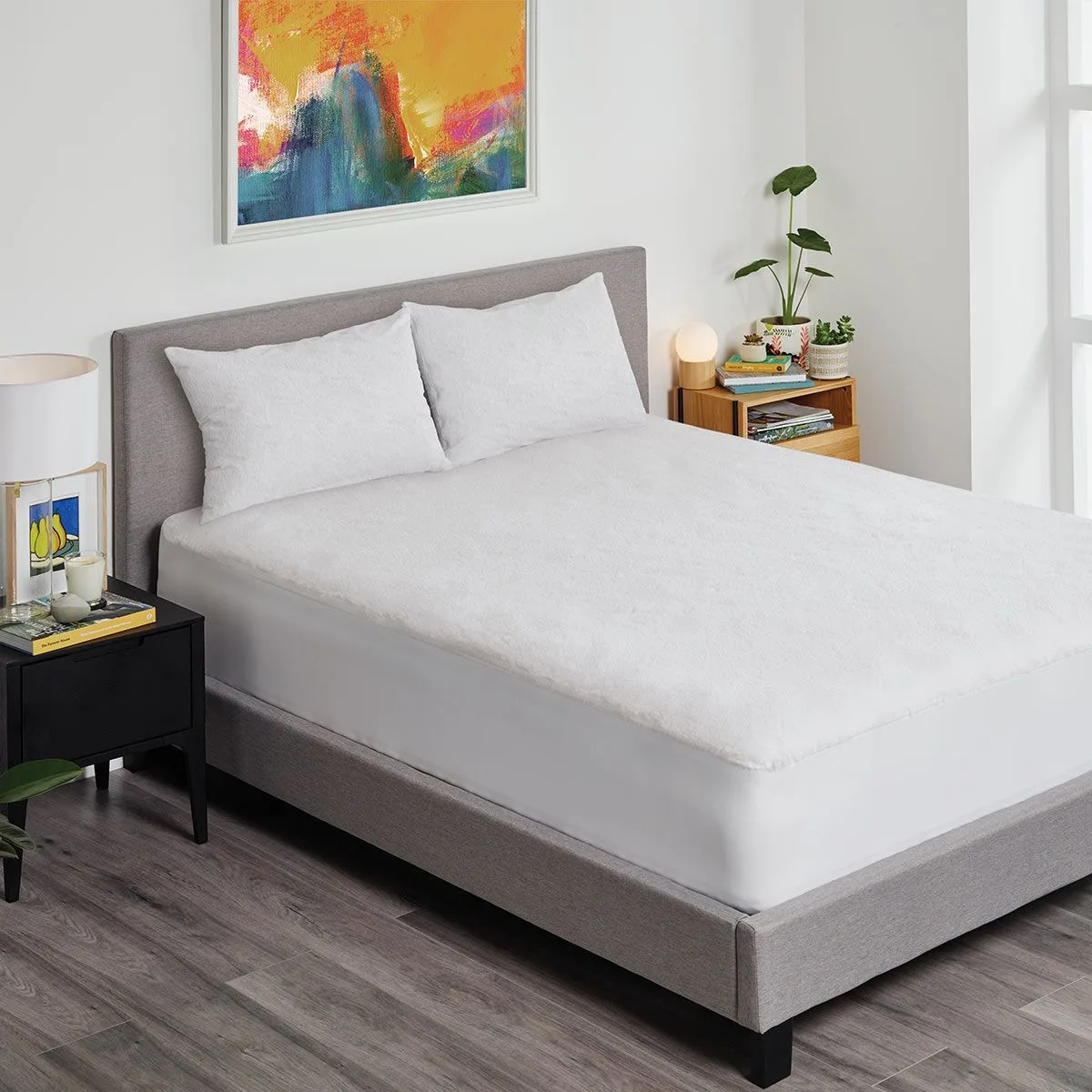 Cotton Terry Fitted Mattress Protector Single