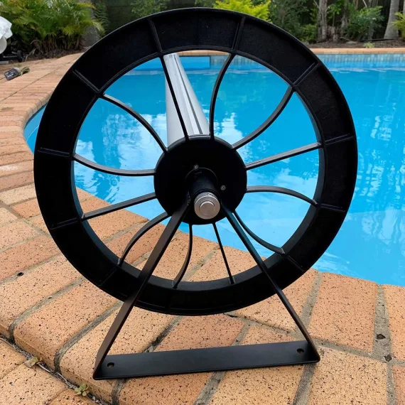 Abgal Arcadia Pool Cover Roller - HTRB Black Stationary Suits pools 6.7m x 14m