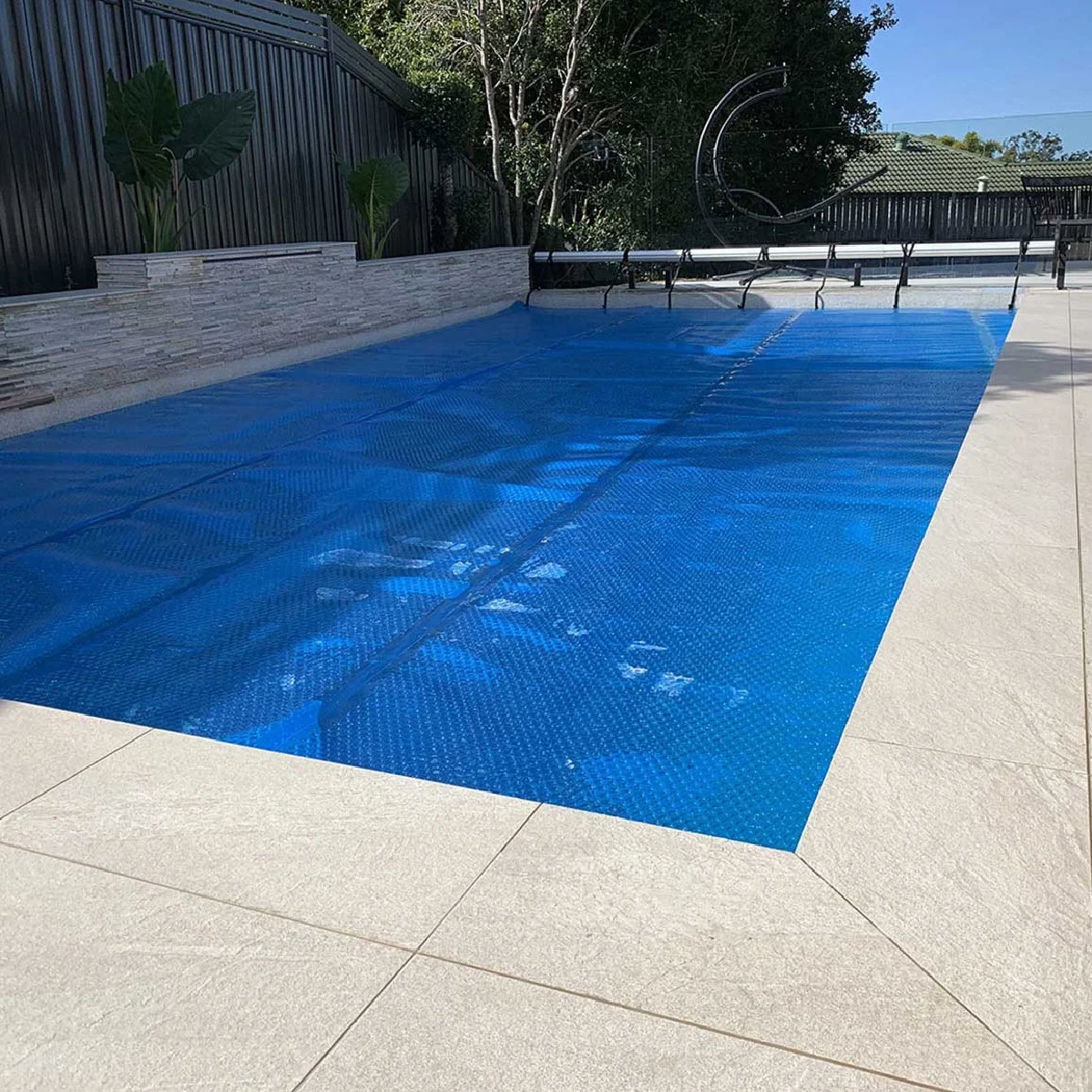 ABGAL Arcadia Pool Cover Roller - HTRB Black Stationary Suits pools 2.1m x 12m