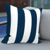 Designer Scatter Cushion Blue and White Stripe