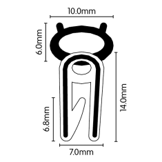 EDPM Boot Rubber Small Bulb - 20mm x 10mm