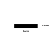 EPDM414 Supersoft self adhesive tape 4.5mm Black 36mm x 4.5 mm