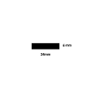 EPDM414 Supersoft self adhesive tape 6mm Black 36mm x 6 mm