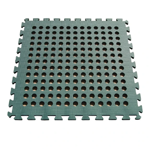 EVA Play Tile with Holes Green