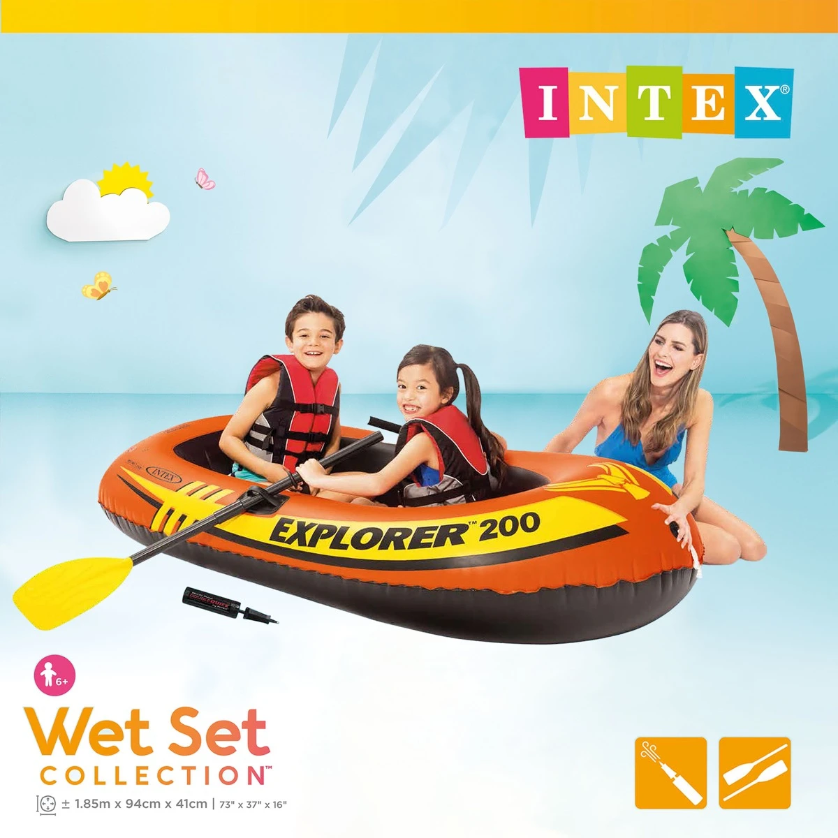 Intex Explorer 200 Boat Set1