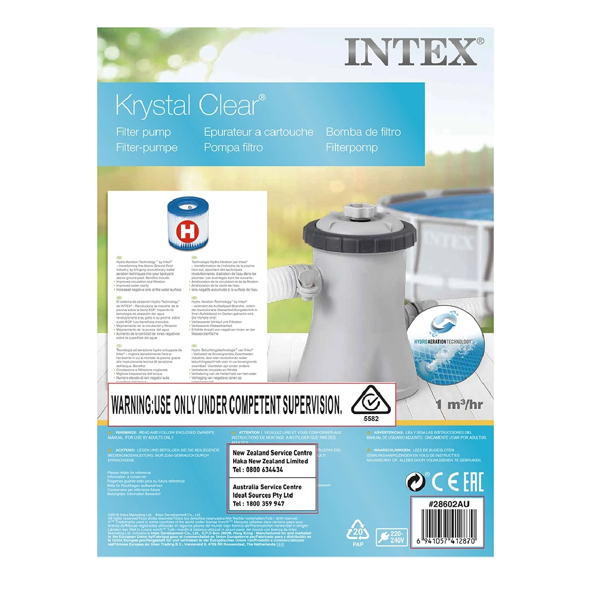 Intex C330 Filter Cartridge Pump - 1250LPH
