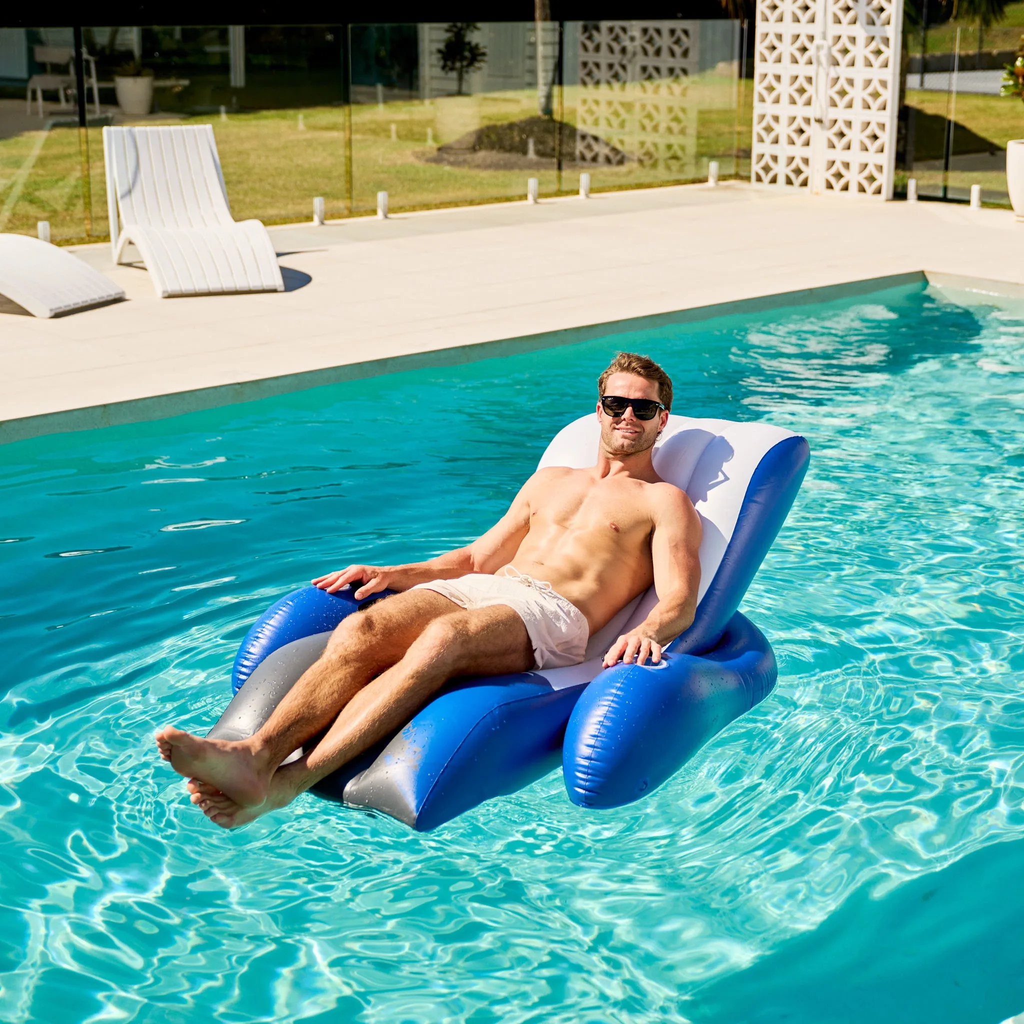 Intex Pool Inflatable Lounge Intex Adult Transparent Blue